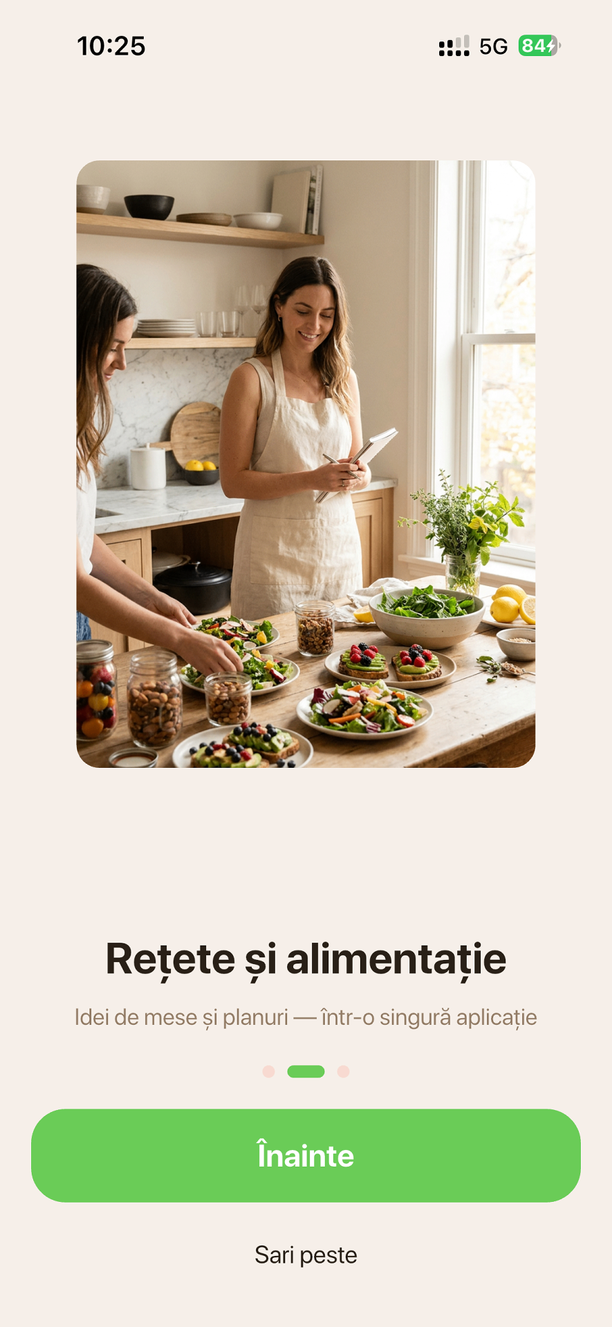 Ecran aplicație: rețete